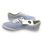 A New Day Womens Shoes Sz 8 Blue White Striped Lace Up Casual Sneakers NEW Photo 2