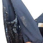 Dress the Population  Sam Sequin Jumpsuit Navy Night Sky Size XS Sleeveless Zip Photo 11