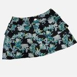Zelos  Tennis Skirt Size S Skort Black Blue Floral Ruffle Layered Sporty Spice Photo 2
