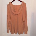 Aerie Cozy Up Super Soft Comfy Oversized Hooded Knit Sweater - Medium - Peach Photo 2