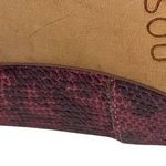 Bisou Bisou new  ❥ Python Leather Square Toe Sculptural Wood Heel Pumps ❥ Pink Photo 13