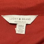 Lucky Brand  Burnt Orange 1/4 Button-Up High/Low Long Sleeve Shirt size M Photo 4