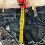 Mudd Jeans Aztec Distressed Denim Shorts 3 Boho Festival Southwestern Tribal Photo 5