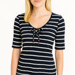 Lucky Brand Knit Striped Top Photo 0
