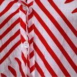 Monoprix Femme Red White Striped Tiered Midi Dress Womens S Prairie Boho Casual Photo 7