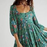 Free People  Smocked Printed Picnic Mini Dress Photo 0