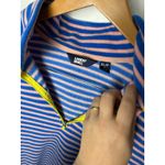 Lands' End Fleece Quarter Zip Colorful Striped Women's Long Sleeve Dress XLP Photo 4