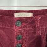 Current/Elliott The Side Street Velvet Flare Pant in Claret Maroon Size 27 Photo 4