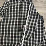Lane Bryant Shirt Plus Sz 22/24 LS Black Plaid Shacket Pockets Roll Tab Sleeve Photo 10