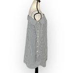 Robert Rodriguez  Cold Shoulder Shirt Mini Dress Women's 4 Black White Striped Photo 3