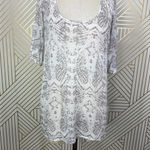 Torn By Ronny Kobo Snakeskin T-Shirt in White and Gray Size US Medium Photo 3