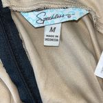 Speechless Y2K Ruched Black Lace Overlay Cream Nude Flesh Illusion Open Keyhole Back Sleeveless V Neck Knee Length Midi Mini Dress Medium Sexy Formal Black Tie Cocktail Evening Photo 7