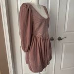 Free People NWOT Farrier Velvet Mini Dress Winter Bloom Mauve. Sz XS. MSRP $128 Photo 4