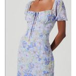 ASTR 💕 THE LABEL💕 Bow Tie Ruffle Dress ~ Pink Purple Floral Print Medium M NWT Photo 2