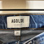 AGOLDE  Toni Stratosphere Medium Wash Mid-Rise Straight Slim Leg Jeans Size 24 Photo 6