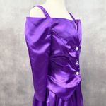 Vintage 80s Prom Dress Satin Womens 7/8‎ Royal Purple Glam Sweetheart Whimsigoth Size undefined Photo 4