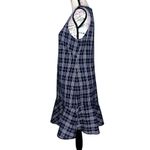 1901  navy & white ruffle hem plaid‎ dress 8 Photo 4