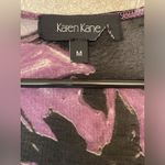 Karen Kane Vintage Karen Kane Women’s Y2K Purple White and Black Floral Print Top Size M Photo 2