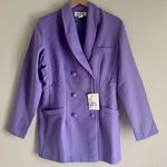 Vintage 80’s NWT Tower Hill Purple Triple Breasted Blazer Size 14 Photo 0