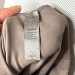 SKIMS  Essential Brown Satin Long Sleeve Mock Neck Bodysuit Photo 3