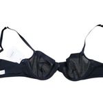 AUDEN Demi Coverage Unlined Bra Size 32B Sheer Cup Underwire Black Adjustable Photo 4