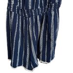 Lulus See Ya There Navy Blue Print Off The Shoulder Romper Photo 5