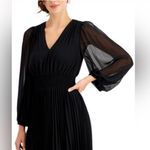 Taylor Black Long Sleeve Pleated Dress Size 8 Photo 2