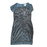 Jessica Simpson  Grey Crepe Asymmetrical Flutter Sleeves Dress‎ MEDIUM $128 NWT Photo 5