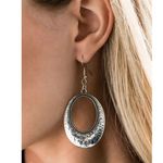 Paparazzi Tempest Texture Silver Earrings (286) Photo 0