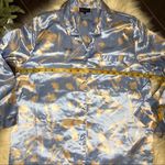 Bed of roses satin baby blue/pink button up nightgown sz medium Blue Photo 4