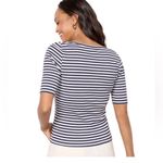 Faherty  Freestyle RIb Knit Top In Navy Desi Stripe size XXL Photo 1