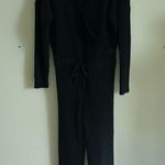 AQUA  Long Sleeve Black Sweater Jumpsuit Size Medium Photo 1