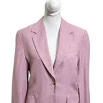 ZARA  Tailored One Button Blazer Pale Pink Linen Blend Suit Women’s Size XS Photo 1