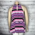 Lane Bryant NWT Sz 22/24 Stripe Illusion Collection Tank Top Blouse w/ Tie Belt Photo 3