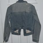 Tinseltown  Long-Sleeve Distressed Denim Light Blue Wash Jean Jacket Size XS Photo 2