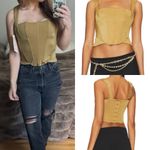 Revolve NWT We Are HAH Bustier Free People Knock Out Top Tan Shroom m  Photo 1