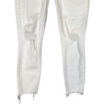 Paige White Verdugo Crop Cotton Blend Distressed Raw Hem Denim Jeans Women Sz 27 Photo 2