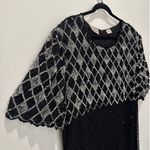 Laurence Kazar 1980s Lawrence Kazar New York Black Silk Beaded Evening Gown 3X Photo 7