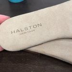 Halston Heritage  Tan 'Fran' Fringe Slide Sandals Women's Size 7M Photo 2