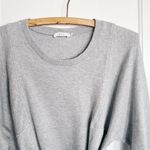 ALC Frank ALC • Atlas Tie-Front Sweatshirt grey terry knit dolman sleeve wrap waist Photo 3