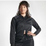 Women Med Black Adidas Graphic Print Full Zip SST Track Top PB Jacket XS Photo 1