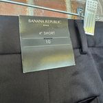 Banana Republic  NWT Silky 4" Black Tie Waist Mid Rise Tailored Shorts Size 10 Photo 6