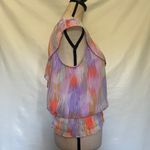 AQUA Smock Waist Peasant Womens Top Sz Small Ruffle One Shoulder Fairy Ethereal Photo 4