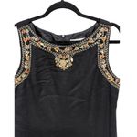 Jessica Howard  Vintage Beaded Sea Shell Black Maxi Dress Formal Ocean Size 12 Photo 1