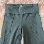 Aerie Offline by  Ribbed Flare Leggings Teal Green Size L Long High Rise Yoga Photo 6