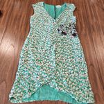 Moulinette Soeurs  Short Sleeve Silk Tulip Floral Print Faux Wrap Mini Dress 12 Photo 3