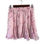Gianni Bini  Pink Floral Coquette Fairy Mini Skirt Size Medium NWT Photo 0
