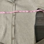 Madhappy  Oatmeal Ribbed Knit Collared Long Sleeve Cardigan Sweater Size Small Photo 8