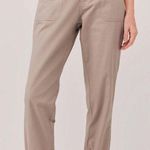 Pact Woven Twill Utility Joggers Womens Pants Zip Ankle Tan Khaki XL Photo 0