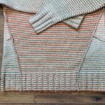 CAbi Women’s Orange Striped Ombre Pullover Cowl Neck Knit Sweater Size Medium Photo 5